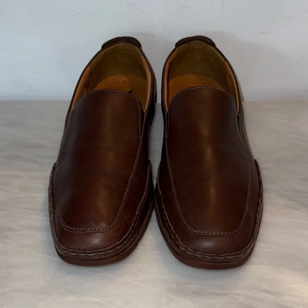 Mephisto Pistol Men’s Leather Loafers | Brown Slip-On Comfort Shoes Size 9.5